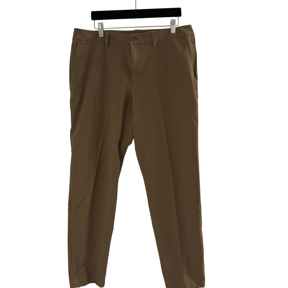 Lululemon Pants Brown ABC Slim Fit Chino SZ 36 Mens Zip Pocket